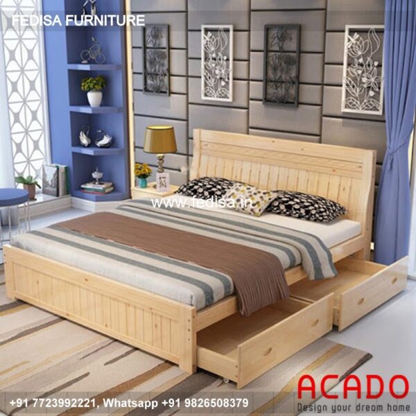 Wooden Bed Wooden Bed Frame Tropical Bedroom Interior Design No-2371