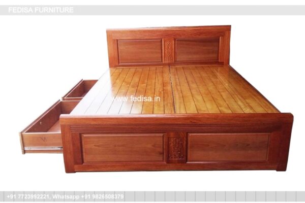 Wooden Bed Wooden Bed Price Bedroom Painting Frame No-2374