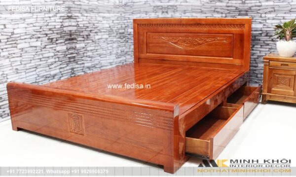 Wooden Bed Wooden Double Beds For Sale Interior Design Male Bedroom No-2390
