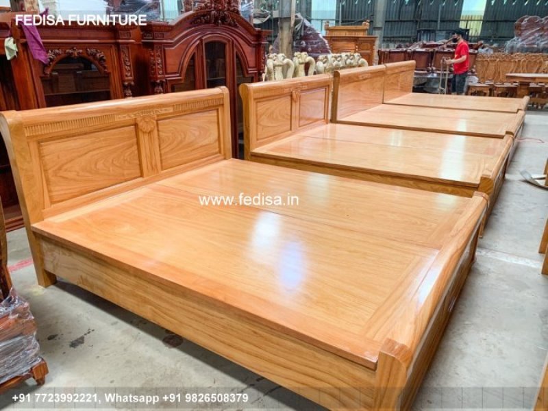 Wooden Bed Wooden Bedside Table Types Of Room Design Styles No-2393