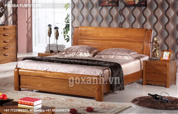 Wooden Bed Wooden Chest Of Drawers Victorian Bedroom Interior Design No-2394