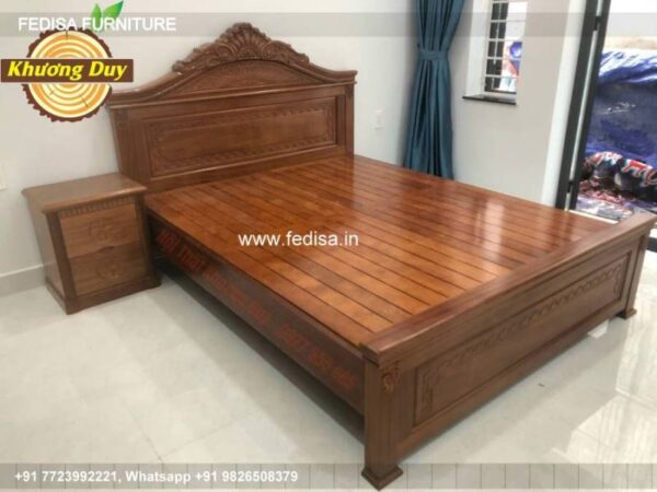 Wooden Bed Wooden Cupboard Design For Bedroom Guest Room Interior Decoration No-2426