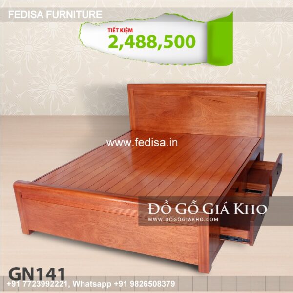 Wooden Bed White Wooden Double Bed Small Bedroom Design Ideas No-2445