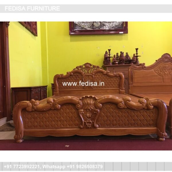 Wooden Bed Wooden Double Bed Under 10037 Headboard Design No-2453