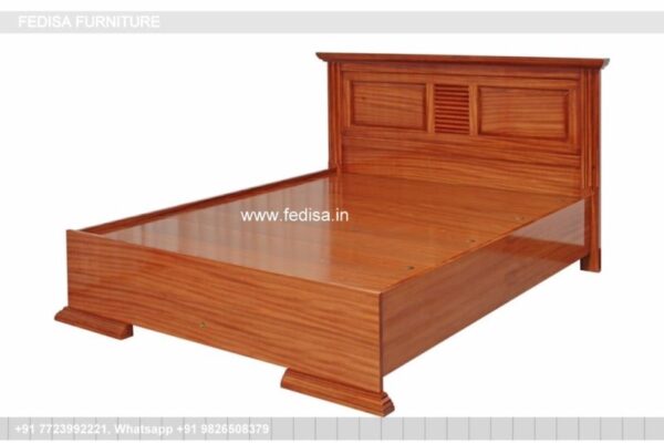 Wooden Bed Wooden Sofa Bed Room Wallpaper Design No-2464