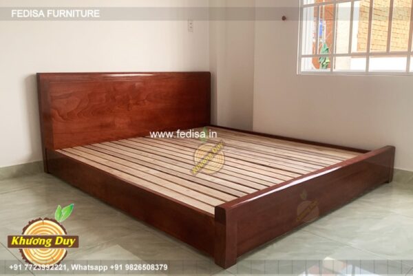 Wooden Bed Wooden Bedroom Furniture Bed Headboard Design No-2466