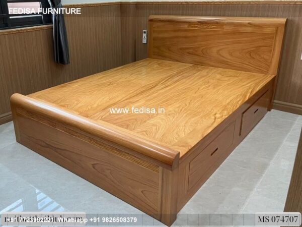 Wooden Bed Bedroom Design Wooden Interior Gray Room Ideas No-2476