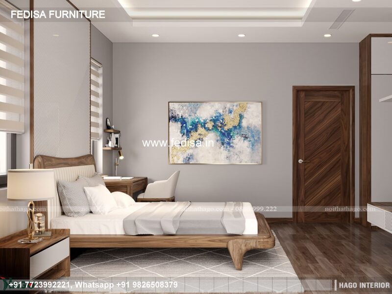 Wooden Bed Wooden Headboard Designs Bedroom Furniture Ideas No-2486