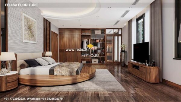 Wooden Bed Furniture Wooden Bed Design Boho Bedroom Decor No-2487