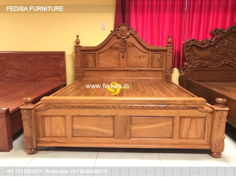 Wooden Bed Wooden Room Decor Boho Room Ideas No-2497