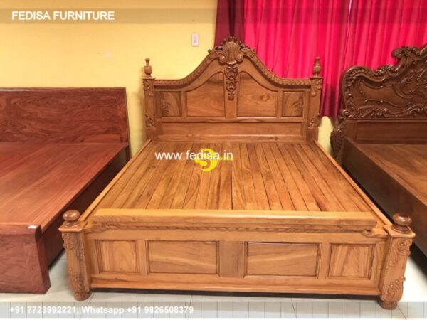 Wooden Bed Unique Wooden Bed Design Simple Bedroom Ideas No-2498
