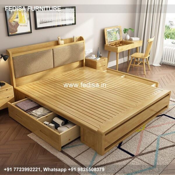 Wooden Bed Wooden Bed Almirah Design For Bedroom No-2502