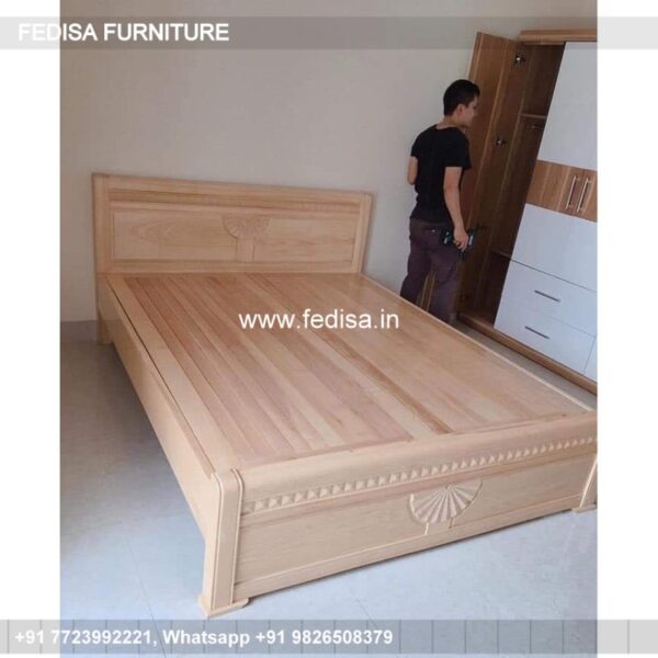 Wooden Bed White Wooden Bed Studio Apartment Layout No-2505