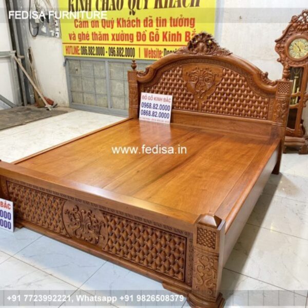 Wooden Bed Wooden Double Bed Price Simple Pop Design For Bedroom No-2513