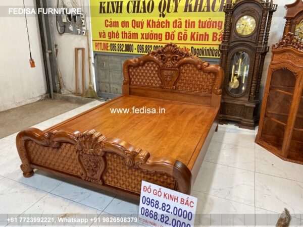 Wooden Bed Wooden Double Bed With Storage Pink Room Ideas No-2515
