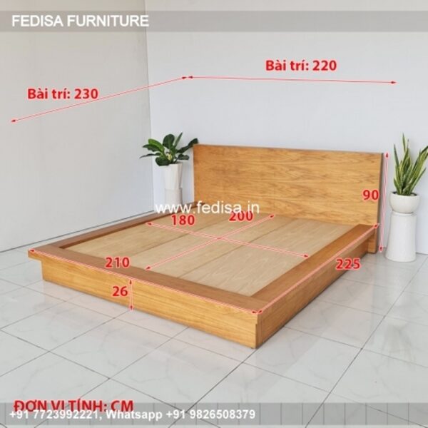 Wooden Bed Wooden Bedroom Interior Design White Room Ideas No-2537