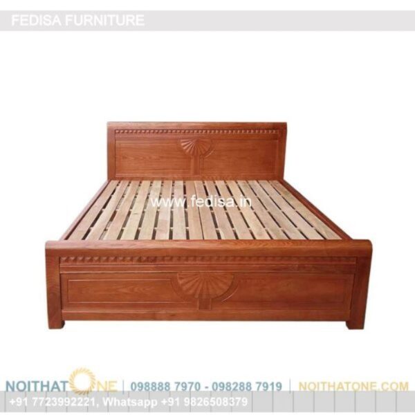 Wooden Bed Wooden Bed Headboard Design Bedroom Arrangement No-2554