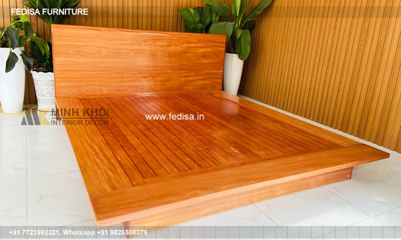 Wooden Bed Wooden Chest Of Drawers Simple Room Decor Ideas No-2592