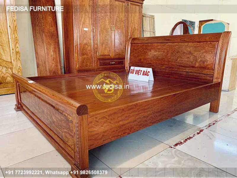 Wooden Bed Wooden Wardrobe With Dressing Table Bedroom Setting Ideas No-2628