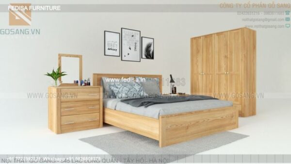 Wooden Bed White Wooden Bed Frame Gray Room Design No-2639