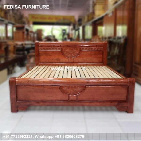 Wooden Bed Wooden Headboard Designs Black And White Bedroom Decor No-2684