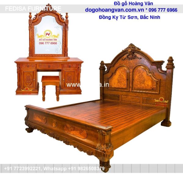 Wooden Bed Wooden Dressing Table Designs For Bedroom Home Decor Ideas Bedroom No-2731