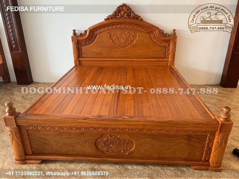 Wooden Bed Wooden King Size Bed Bedroom Chair Design No-2793