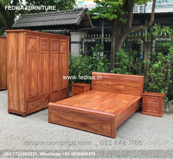 Wooden Bed Wooden Master Bedroom Interior Design Room Ka Design No-2803