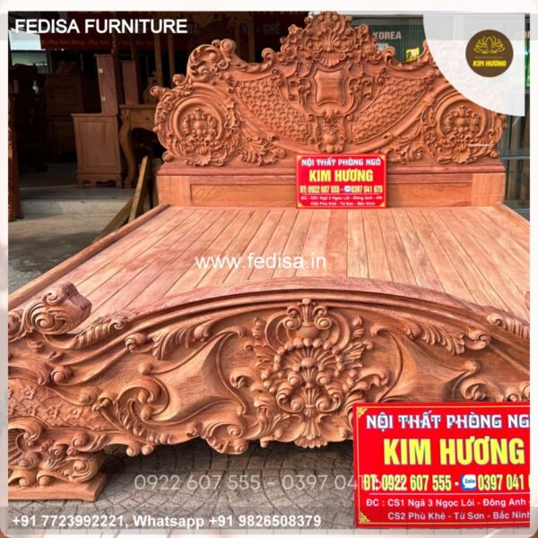 Wooden Bed Unique Wooden Bed Design Bed Headrest Design No-2828