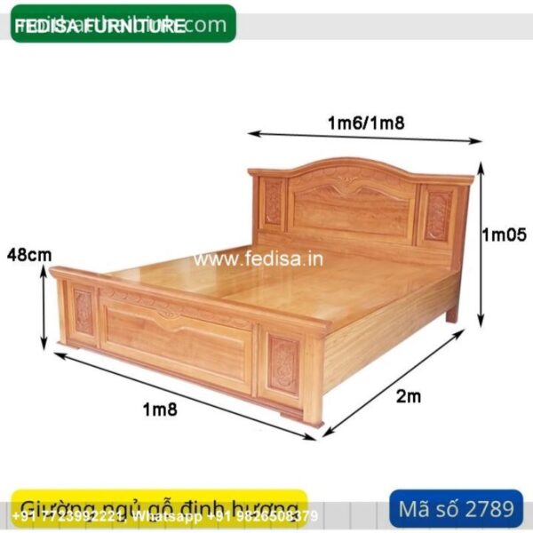 Wooden Bed Latest Wooden Bed Designs 2064 Room Almari Design 2020 No-2857