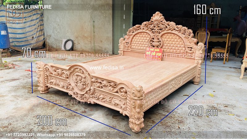 Wooden Bed Wooden Sofa Bed Beautiful Room Decoration No-2860