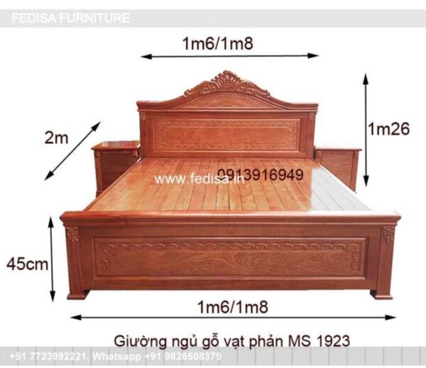Wooden Bed Wooden Bedroom Interior Design Brown Room Ideas No-2867