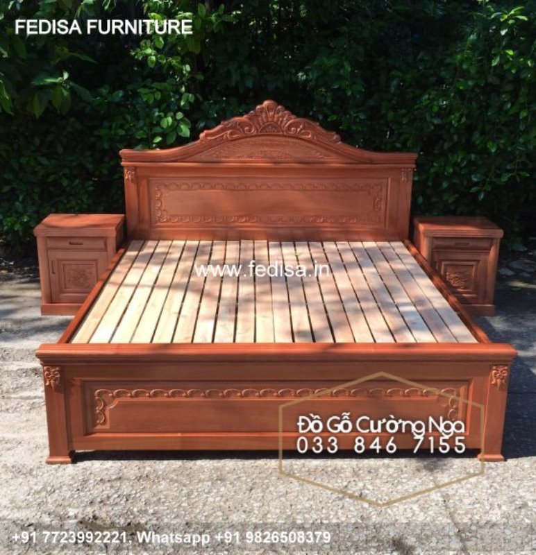 Wooden Bed Furniture Wooden Bed Design Minimalist Small Bedroom No-2883