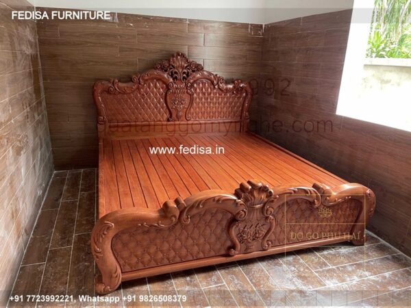 Wooden Bed Wooden Interior Bedroom Small Master Bedroom Design No-2936
