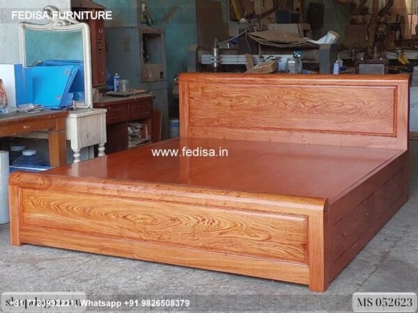Wooden Bed Modern Wooden Bed Design Wardrobe Design With Dressing Mirror No-2956