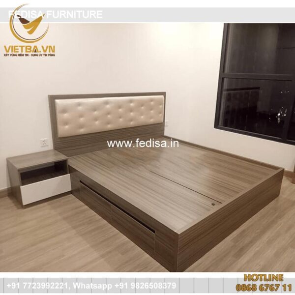 Wooden Bed Wooden King Size Bed Master Suite Layout No-2991