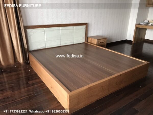 Wooden Bed Wooden Almirah For Bedroom Boho Apartment Decor No-3027