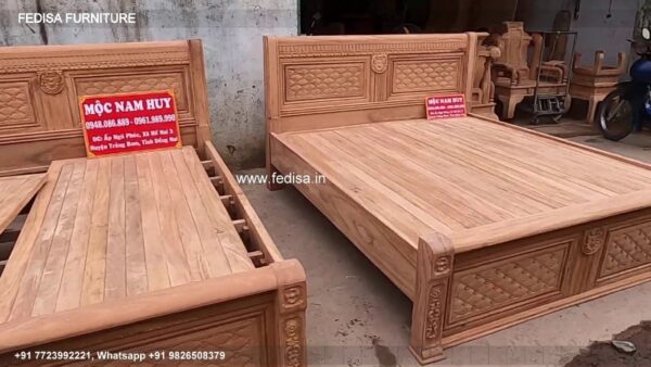 Wooden Bed Wooden Cupboard Design For Bedroom Simple Bed Design 2021 No-3086