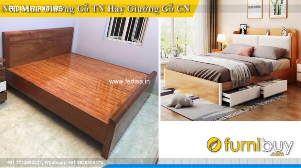 Wooden Bed Wooden King Size Bed Yellow Room Design No-3123