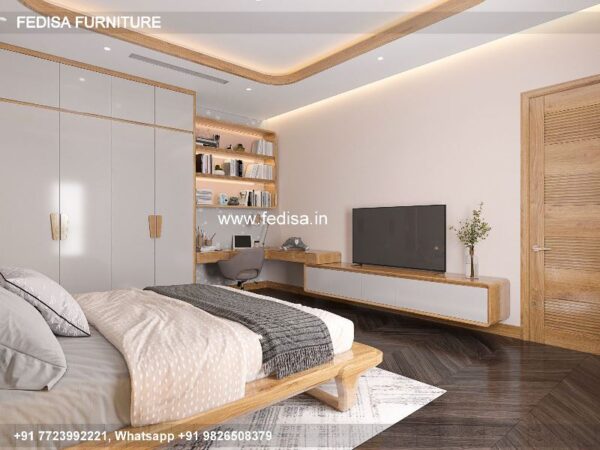 Wooden Bed Wooden Double Bed With Storage Room Ki Decoration No-3175