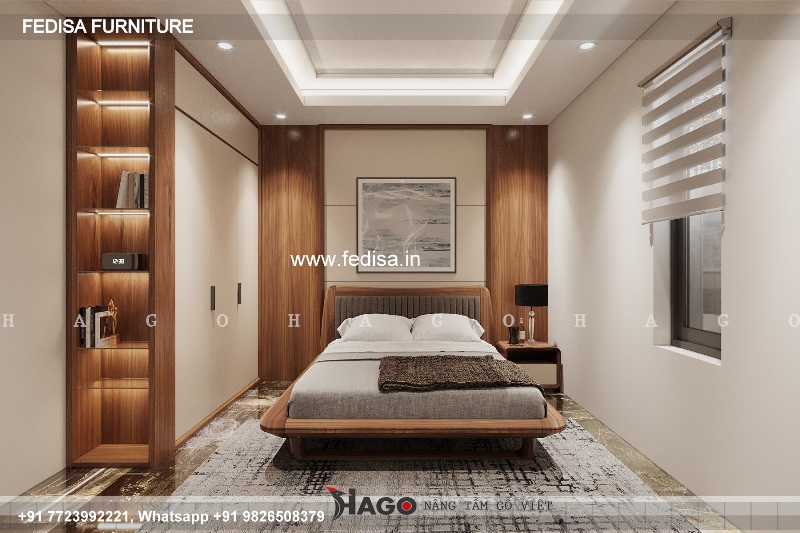 Wooden Bed Wooden Sofa Bed Master Bedroom Sitting Area Ideas No-3190