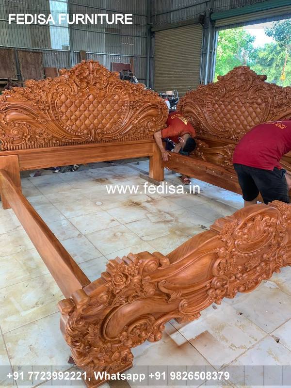 Wooden Bed Bedroom Interior With Wooden Flooring 2021 Bed Design No-3198