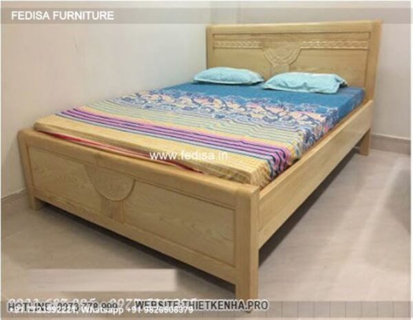 Wooden Bed Wooden Double Bed Under 10049 Bed Layout No-3245