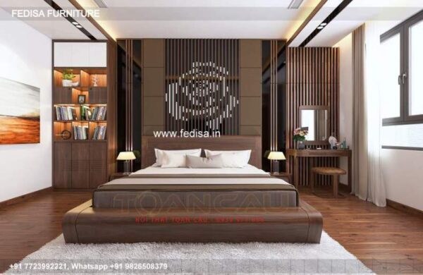 Wooden Bed Wooden King Size Bed Modern Vintage Bedroom Ideas No-3255
