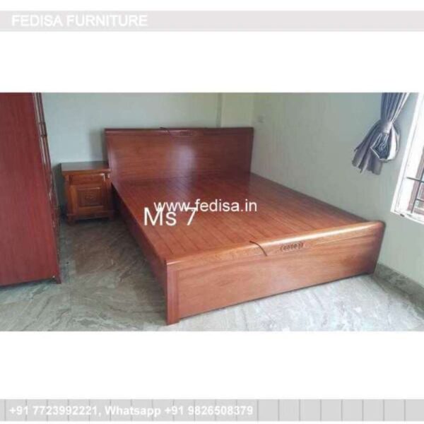 Wooden Bed Wooden Double Bed Bedroom Kabod Design No-3301