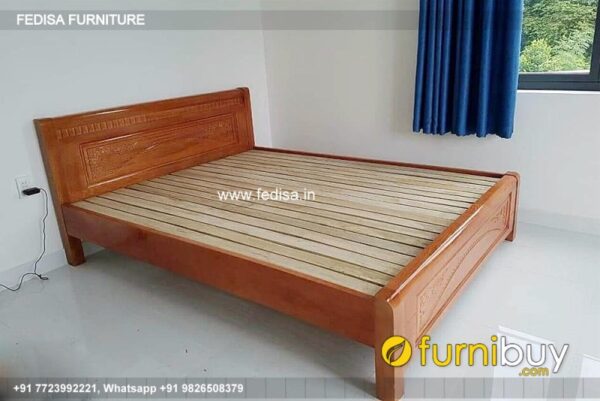 Wooden Bed Wooden Double Bed With Mattress Modern Wooden Bed Design No-3310