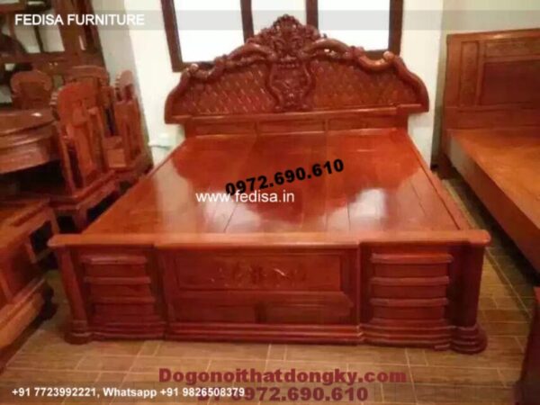 Wooden Bed Wooden King Size Bed Bedroom Furniture Design 2020 No-3321