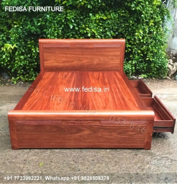 Wooden Bed Wooden Double Bed Smart Ultra Modern Luxury Bed No-3367
