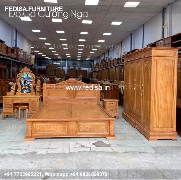 Wooden Bed Wooden Bedside Table Latest Bed Back Design 2021 No-3383