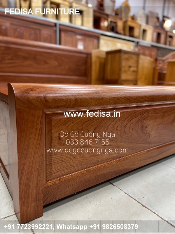 Wooden Bed White Wooden Single Bed Room Architecture Design No-3459